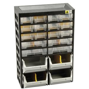 Kleinteilemagazin VarioPlus Basic 34, 20 Fächer allit 458160 (4005187581607)