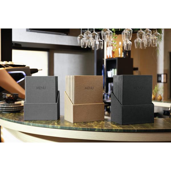 Speisekarten-Mappe MENU, DIN A4, schwarz, 10er Box sigel SM200 (4004360768842)