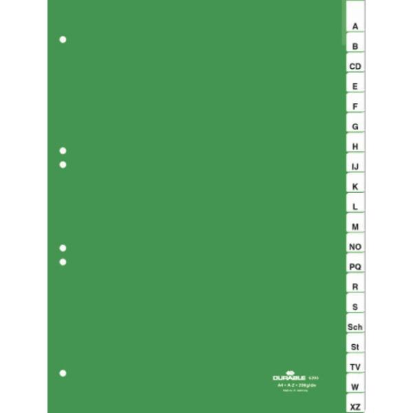 Kunststoff-Register, PP, Stärke: 0, 12 mm, 20-teilig DURABLE 6200-05 (4005546620008)