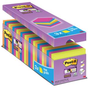 Haftnotizen Super Sticky Notes, 76 x 76 mm Post-it 654-SS-VP24COL (0051141984063)