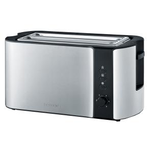 4-Scheiben-Toaster AT 2590, Edelstahl / schwarz SEVERIN (4008146028540)