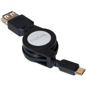 Micro USB OTG Verlängerungskabel, USB-A - micro USB LogiLink AA0069 (4052792031362)