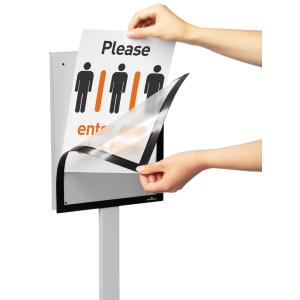 Infoständer INFO STAND BASIC, DIN A3, grau DURABLE 501357 (4005546730332)
