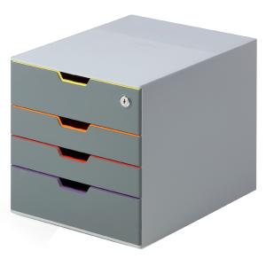 Schubladenbox VARICOLOR 4 SAFE, mit 4 Schubladen DURABLE 7606-27 (4005546702414)