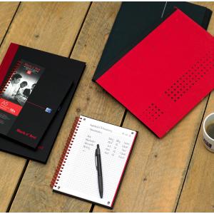 Spiralbuch Office 'Black n' Red', DIN A4, kariert, PP Oxford 400047654 (4006140009312)