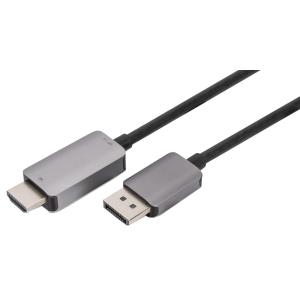 DisplayPort Adapterkabel, DP - HDMI Typ A, 8K, 1, 8 m DIGITUS DB-340305-018-S (4016032484196)