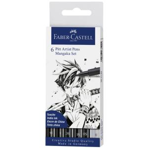 FABER-CASTELL Tuschestift PITT artist pen, 6er Etui Faber-Castell 167124 (4005401671244)