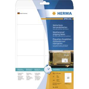 200 Herma Folien-versandetiketten 8331 Weiß 99,1 X 67,7 Mm (4008705083317)