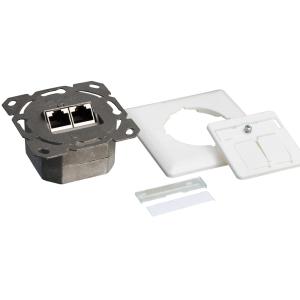 LogiLink Aufputz- und Unterputzdose Kat. 6, 2 x RJ45 NP0039A (4052792032093)