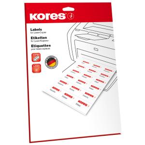 Universal-Etiketten, 70 x 37 mm, weiß, 25 Blatt Kores L7037.25 (4045257725203)