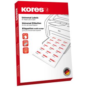 Universal-Etiketten, 105 x 37 mm, grün, 100 Blatt Kores L10537G (4045257700743)