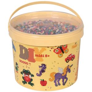 midi 'Volltonmix', im Eimer, 30.000 Stück Hama Bügelperlen 181-67 (0028178181673)
