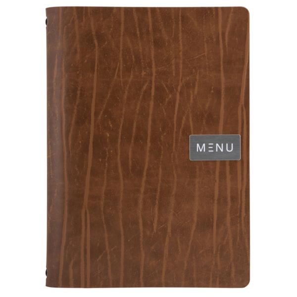 Speisekarten-Mappe 'RUGA', DIN A4, aus Leder, braun Securit MC-LRA4-RUBR (8719075288146)