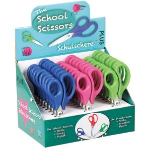 Bastelschere, rund, Länge: 145 mm, 24er Display PLUS JAPAN SC-145P-DP (4977564601683)