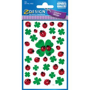 Z-Design Sticker 'Marienkäfer mit Klee- AVERY Zweckform 53558 (4004182535585)
