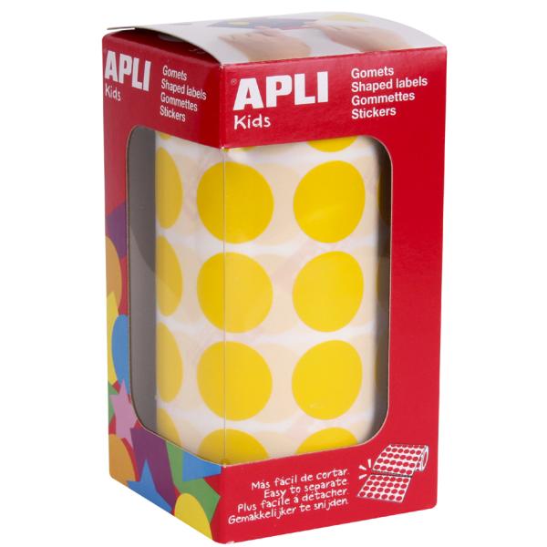 APLI Kids Sticker Creative 'Rund', auf Rolle, gelb APLI kids 4859 (8410782048596)