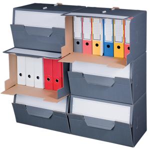 Archiv-Container, grau, mit perforiertem Deckel SMARTBOXPRO 227160510 (4250414108328)