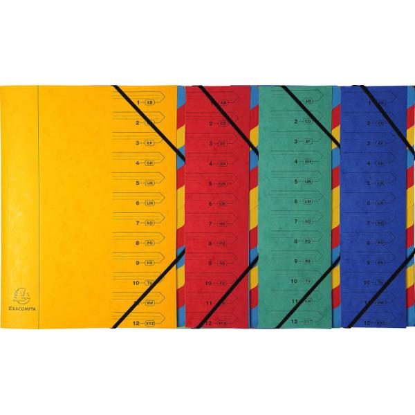 Ordnungsmappe, DIN A4, Karton, 7 Fächer, blau EXACOMPTA 54072E (3130630540724)