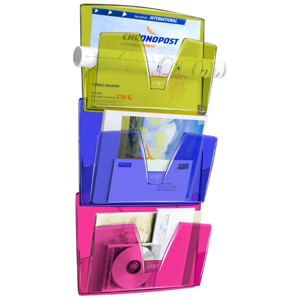 CEP Wandprospekthalter ICE 3er Set, DIN A4, 1 Fach, eisblau cep 1001700741 (3462151707400)