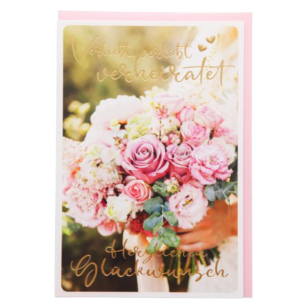 Hochzeitskarte 'Blumenstrauß' SUSY CARD 40055145 (4050498334626)