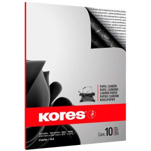 Kohlepapier, DIN A4, schwarz, 10 Blatt Kores KD78966 (9023800789662)