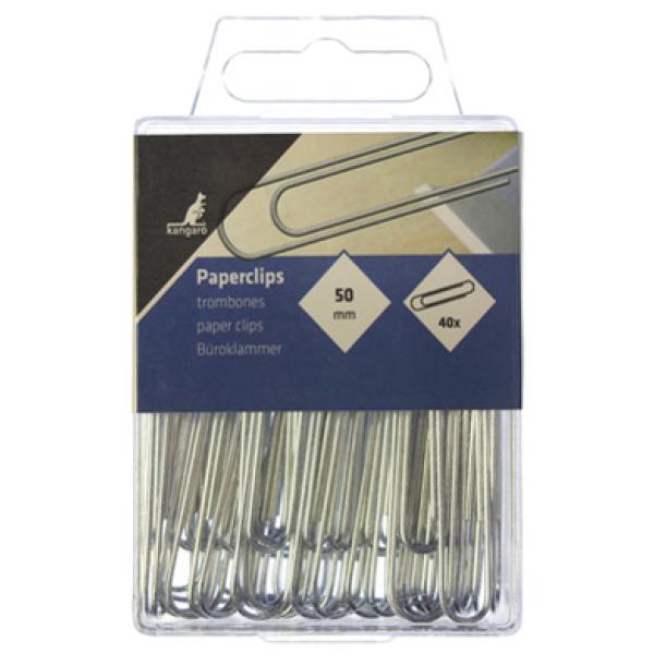 Aktenklammern, verzinkt, 50 mm, silber kangaro K-10050-40 (8712127115148)
