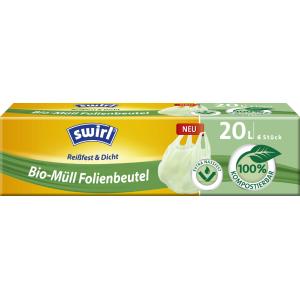 Bio-Mülleimerbeutel, kompostierbar, grün, 20 Liter swirl 4006508193394 (4006508193394)