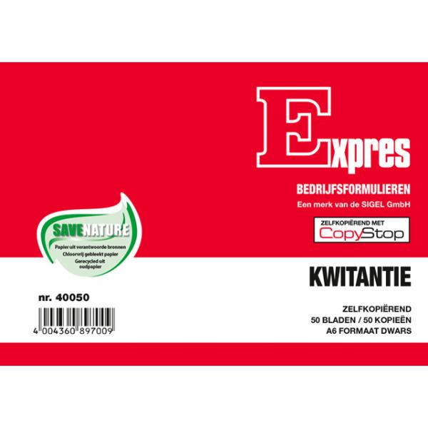 Kwitantieboekje, zelfkopierend, A6 liggend, 2x 50 vel Expres SI-40050 (4004360897009)
