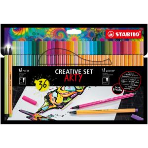 point 88 / Pen 68 Kreativ-Set ARTY, 36er Kartonetui STABILO 8868/36-1-20-6 (4006381582360)