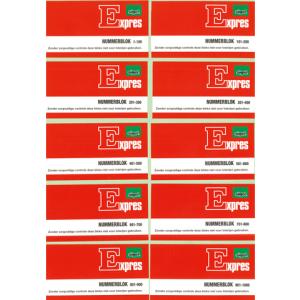 Nummerblok 1-1000, 105 x 53 mm, groen Expres SI-76153 (4004360896224)