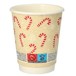 Papp-Trinkbecher 'Candy Canes', 0, 2 l PAPSTAR 89695 (4002911721186)