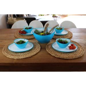 Speiseteller-Set, oval, blau, 2er Set Linden Berg 50067 (4036619500675)