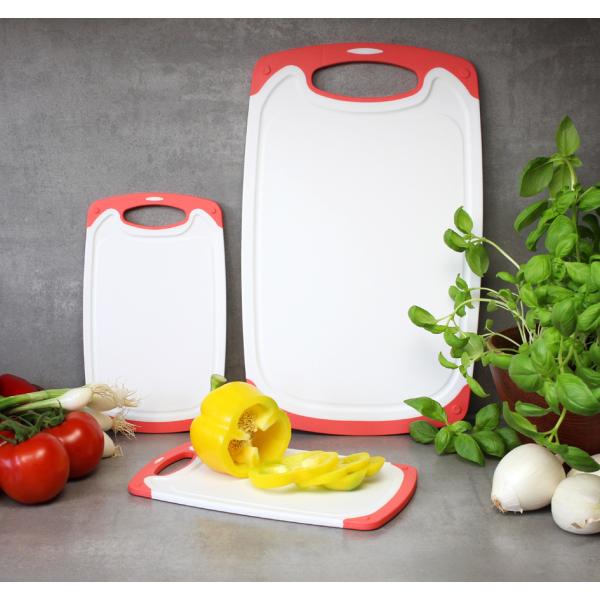 Schneidebrett-Set, 150 x 250 mm, weiß/ orange Linden Berg 50072 (4036619500729)