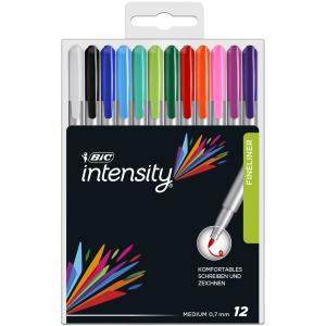 BIC Fasermaler Medium Intensity, 12er Etui, farbig sortiert Bic 503925 (3086123538818)