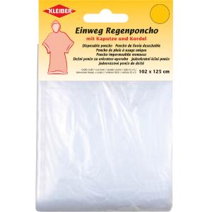 Einweg-Regenponcho, mit Kaputze, transparent KLEIBER 93005 (4009691930050)