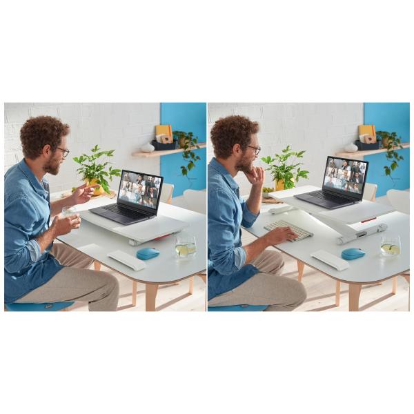 Sitz-Steh Workstation Ergo Cosy, hellgrau LEITZ 6533-00-85 (4002432129447)