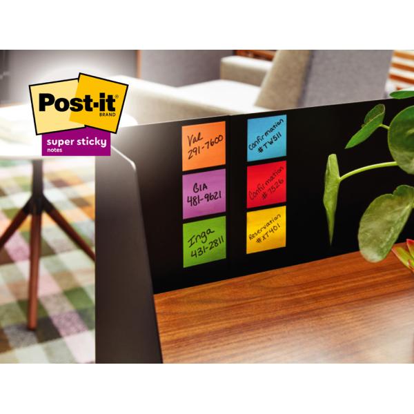 Haftnotizen super sticky notes, 76 x 76 mm, 4+2 Post-it 654-SSCARN-P4+2 (4054596927322)