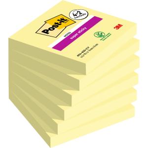 4 + 2 Gratis: Post-it Super Sticky Notes Haftnotizen Extrastark Gelb, 4 Blöcke + Gratis 2 Blöcke 7100259321 (40545969261