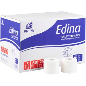 Fripa Toilettenpapier Edina, 3-lagig, hochweiß, Großpackung fripa 1016000 (4000883102125)