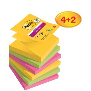 Haftnotizen Super Sticky Z-Notes, 76 x 76 mm, 4+2 Post-it R330-SSCARN-P4+ (4054596927377)