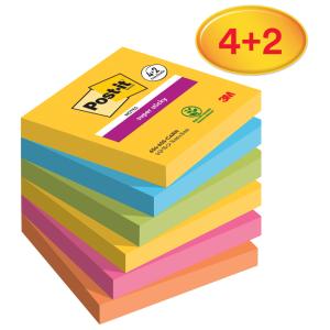 Haftnotizen Super Sticky Notes, 76 x 76 mm, 4+2 Post-it 654-SSSOUL-P4+2 (4054596926011)