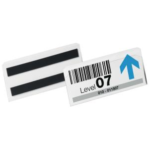 Etikettentasche HARD COVER 150x67 mm transparent magnetisch 10 Stück DURABLE 1196 19 (4005546736594)