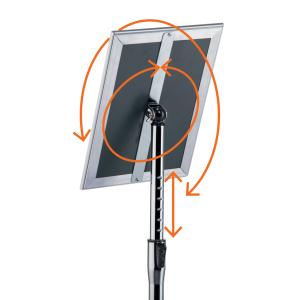 Info-Bodenständer, Aluminium-Klapprahmen, DIN A3 DURABLE 479923 (4005546735559)