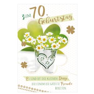 Geburtstagskarte - 70. Geburtstag 'Gänseblümchen' SUSY CARD 40051437 (4050498326201)