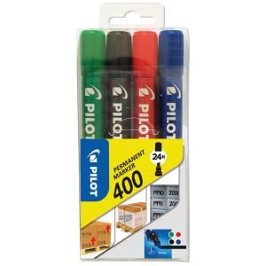 Permanent-Marker 400, Keilspitze, 4er Etui PILOT 501466 (3131910501466)