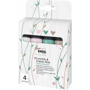 Pluster & Liner Pen, 4er Set Chalky Moments KREUL 49831 (4000798124250)