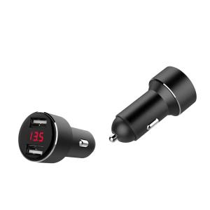 USB KFZ-Ladegerät mit Spannungsanzeige, 2x USB-A IWH 019062 (4045914190627)
