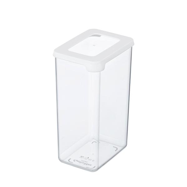 Trockenvorratsdose, 1, 65 Liter, transparent/ weiß GastroMax 7727010 (6411767727019)