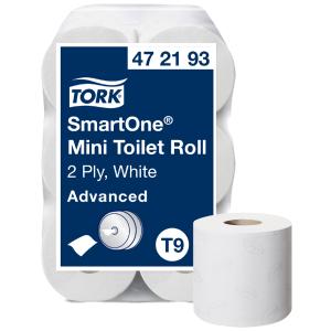 Tork Toilettenpapier Smartone T9 Mini 2-lagig, 12 Rollen 472193 (7322540656299)
