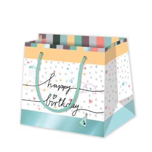 Geschenktüte 'Happy Eco B-day Cake', klein SUSY CARD 40054193 (4050498332042)